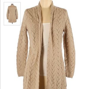 Leo & Nicole Cable Knit Long Cardigan